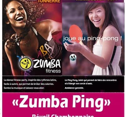 Zumba Ping, les inscriptions sont ouvertes