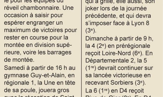 L&rsquo;équipe Une reçoit Saint-Egrève