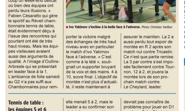 Fin des espoirs de montée pour la Une et la Deux
