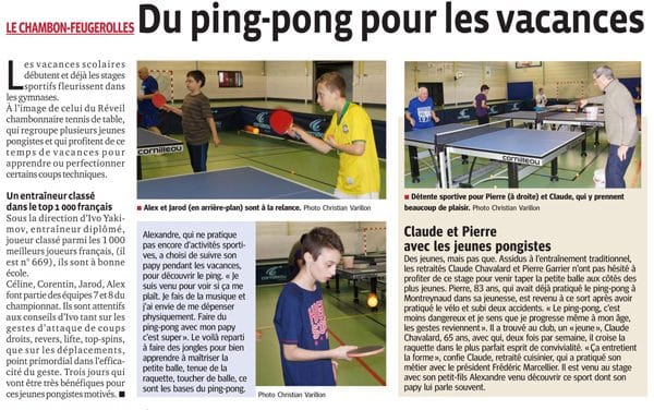 Du ping-pong pour les vacances