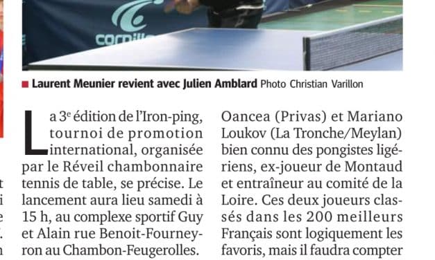 20 heures de ping au Chambon-Feugerolles