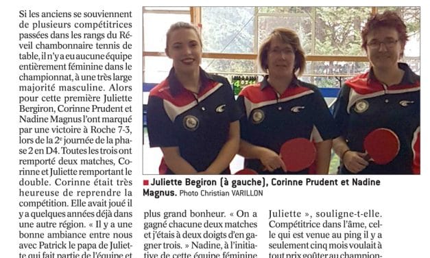 Juliette, Corinne et Nadine, une première victoire très féminine.