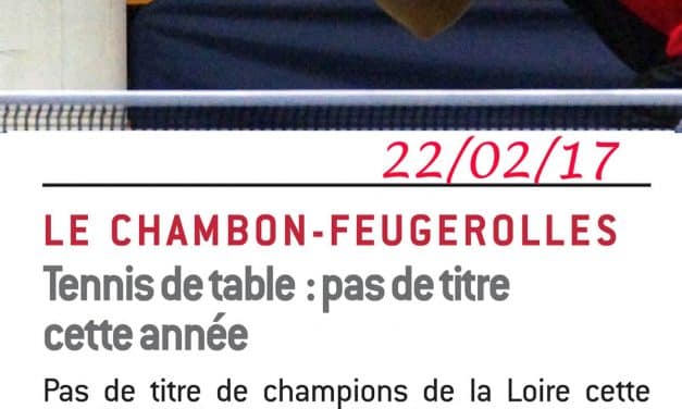 Pas de titre cette année