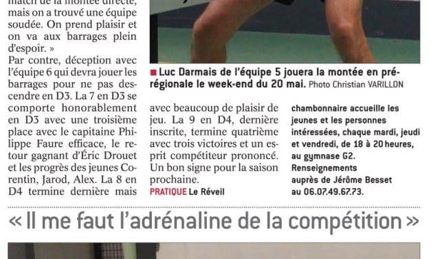 La 5 joue les barrages de montée en pré-reg.