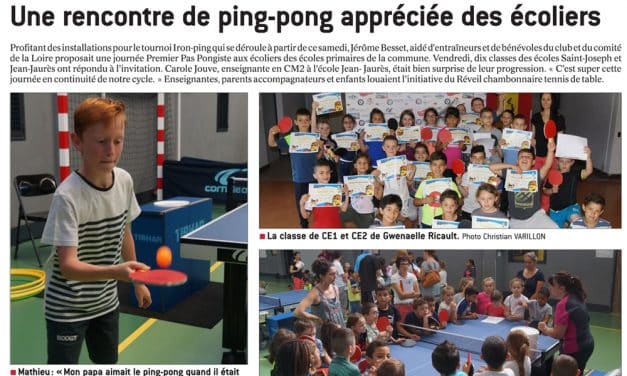 250 écoliers ont gouté au ping-pong