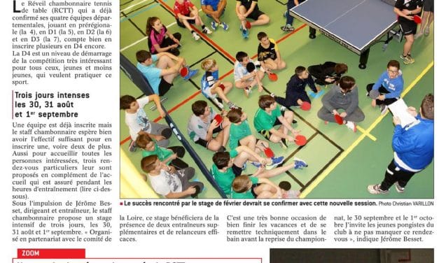 Un stage de reprise