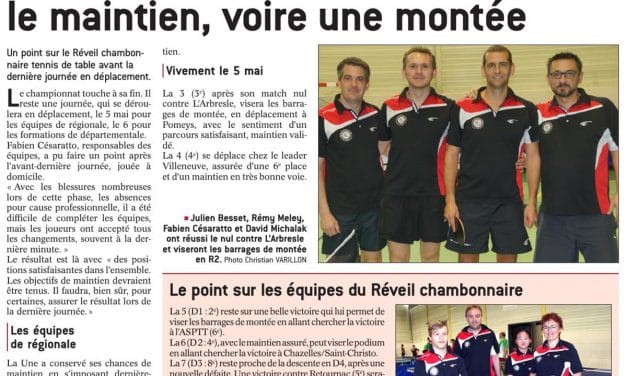 Le point avant la dernière journée?