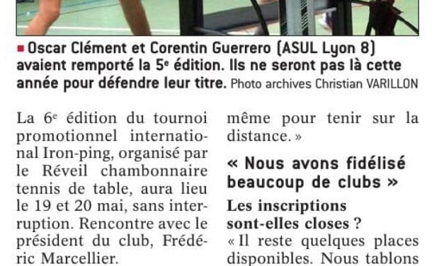 tournoi Iron-ping 2018