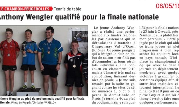 Anthony Wengler file en finale à Nantes