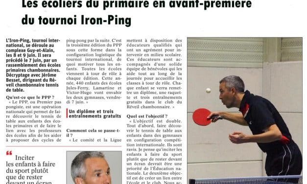 Premier Pas Pongiste pour Plus de 400 écoliers