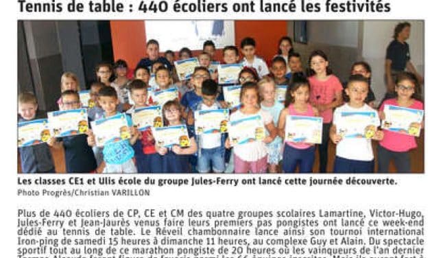 Plus de 440 écoliers au PPP