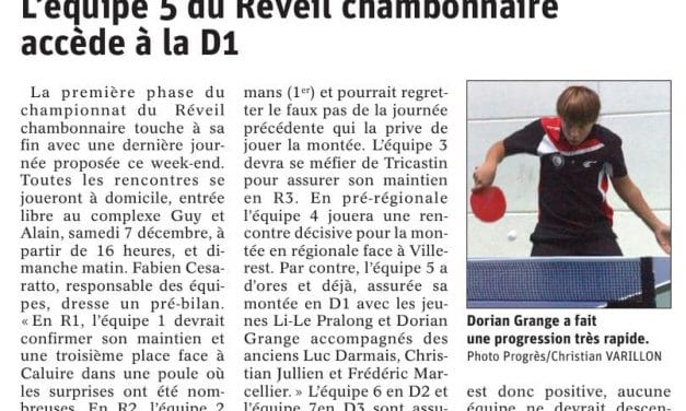 L&rsquo;équipe 5 déjà assurée de monter en D1