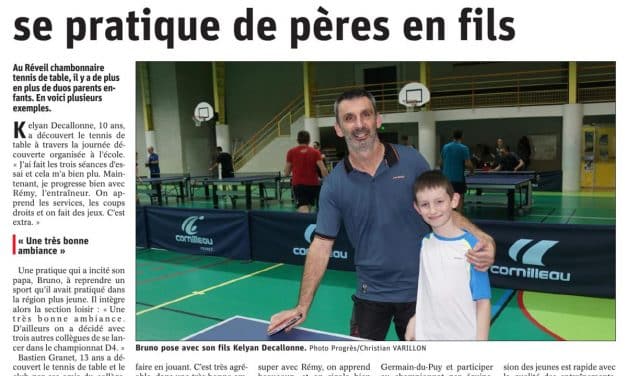 Le tennis de table en famille