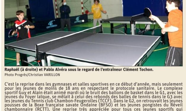 Les entraînements ont repris pour les jeunes pongistes